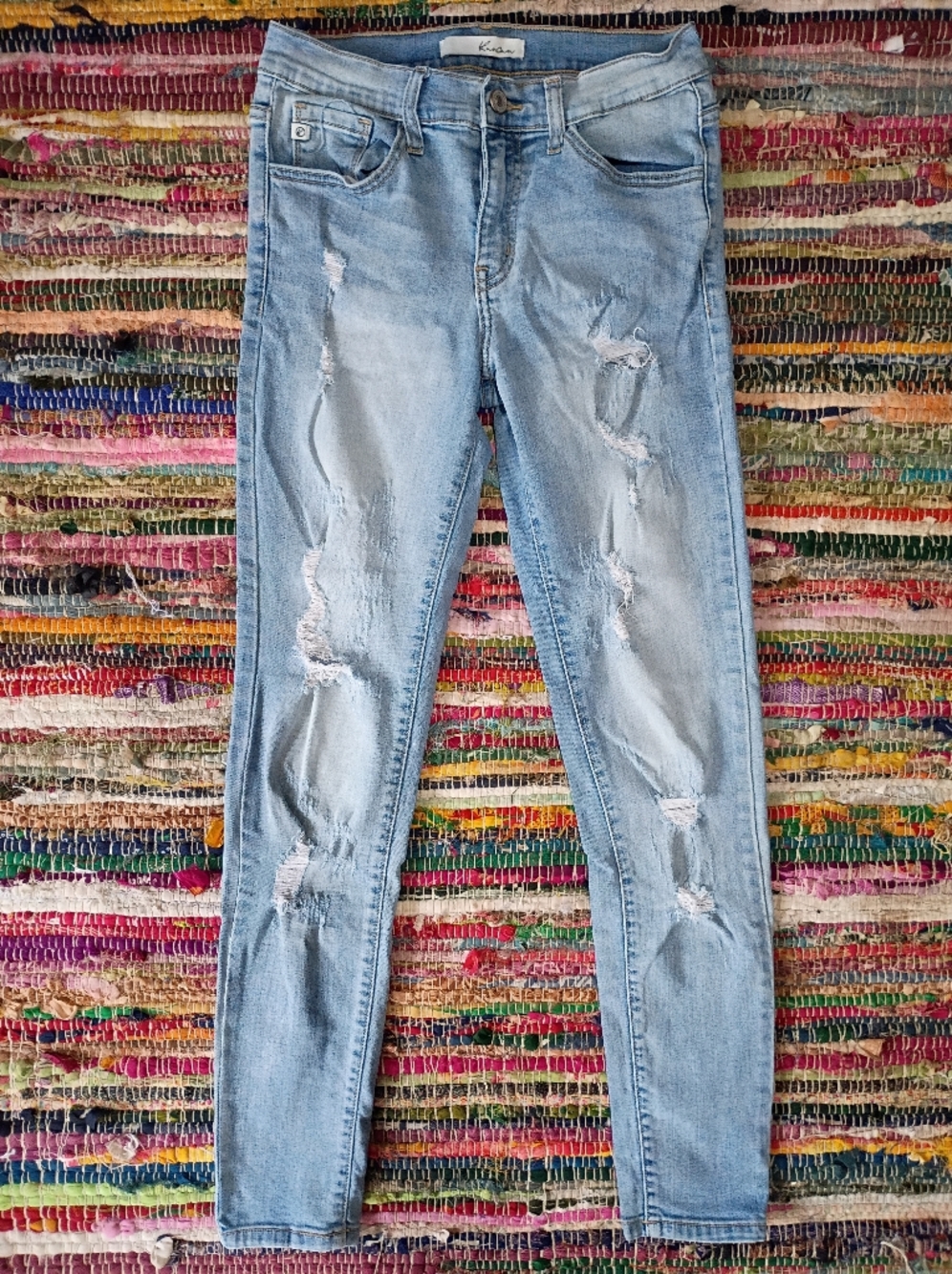 KanCan Light Blue Distressed Skinny Jeans